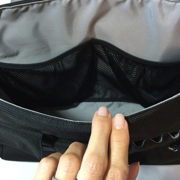 JJB Front Flap Fabric Messenger Bag in Black - Picture 7 of 9